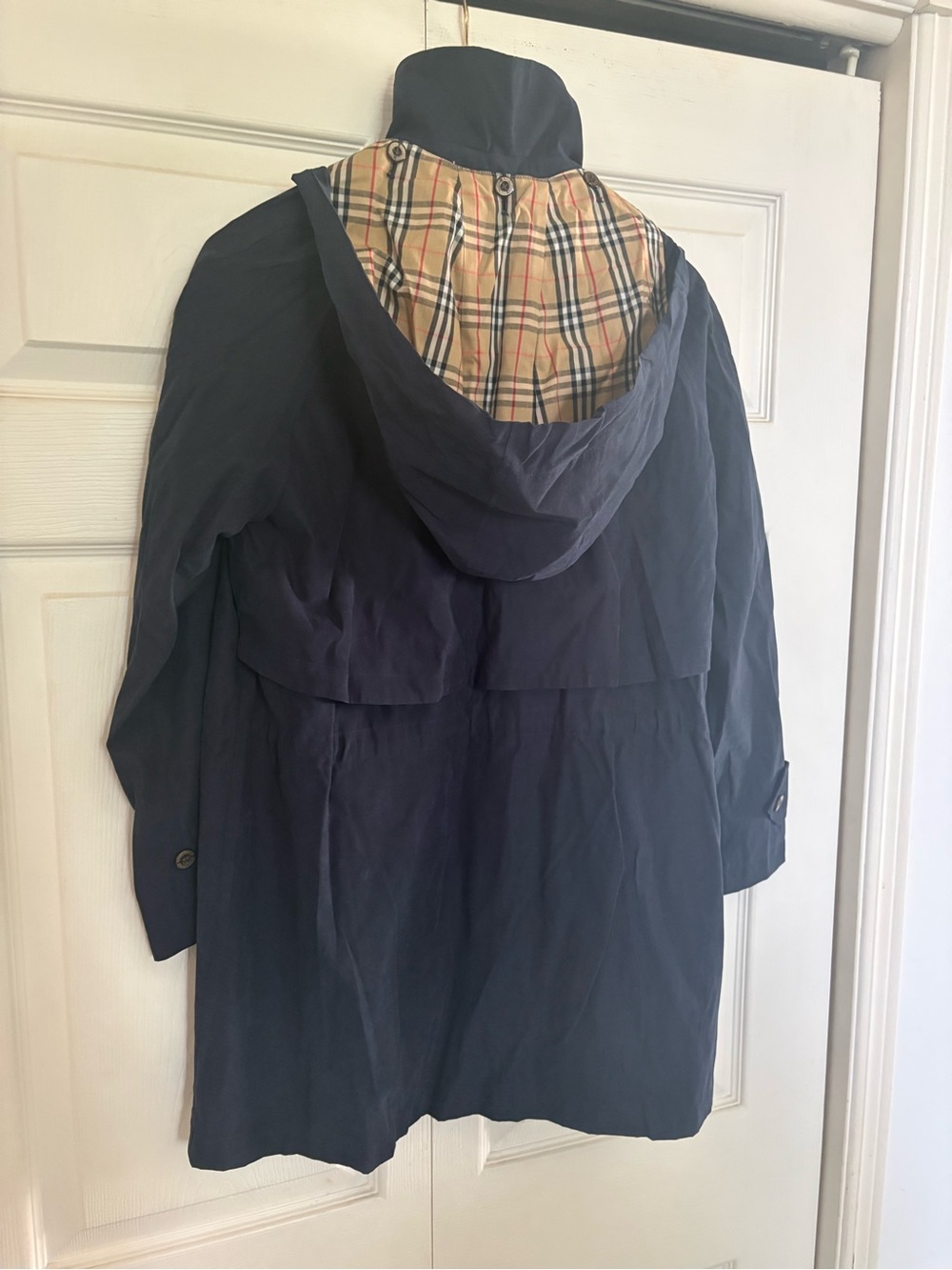 Burberry Navy Blue Men's Trench Coat with Signature Check Lining - Picture 4 of 8